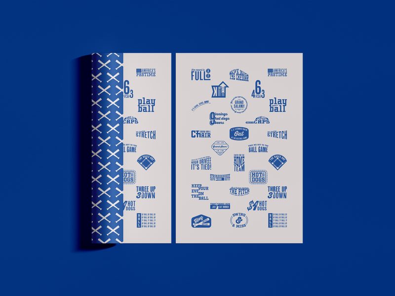 Baseball Type Badge Poster — typographic poster using historical baseball lettering styles